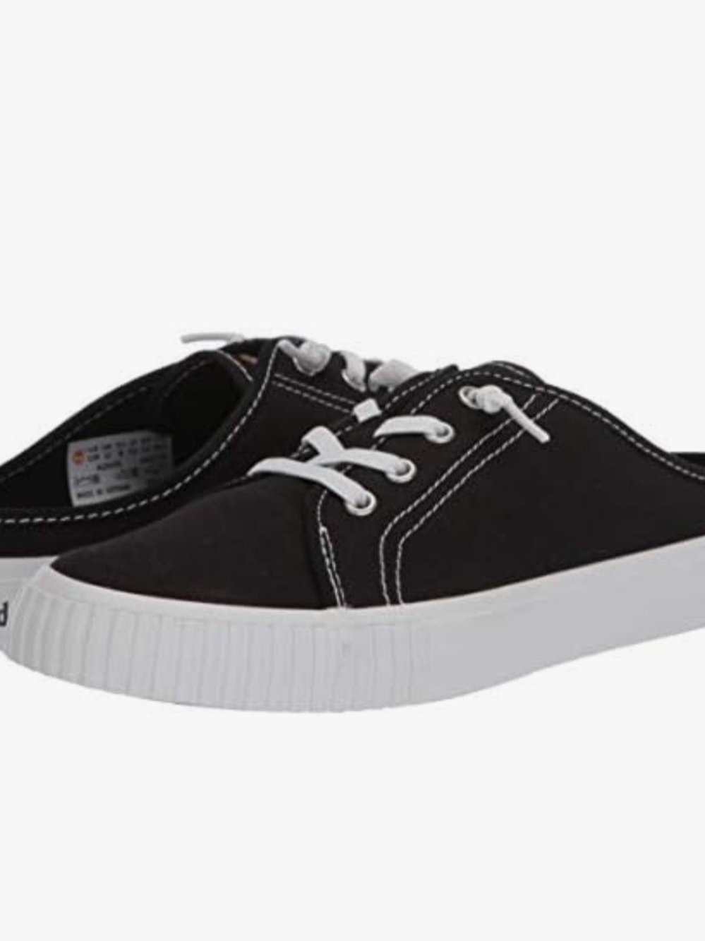 Timberland Black and White Low-Top Slip-On Sneakers